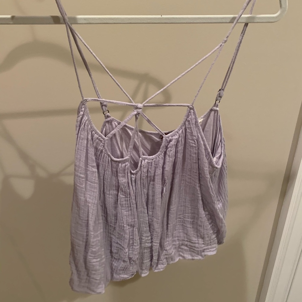 Free people light purple tank top